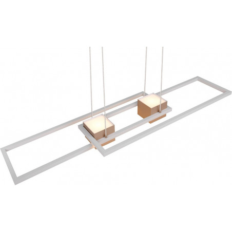 Lampa wisząca nowoczesna z pilotem Albany LED 100cm kawowa Trio