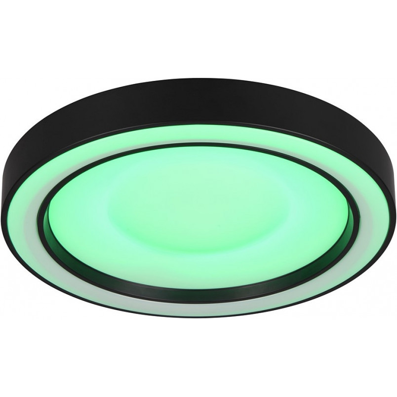 Plafon okrągły z pilotem sterowania Arco LED 40cm czarny mat Reality