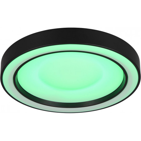 Plafon okrągły z pilotem sterowania Arco LED 40cm czarny mat Reality