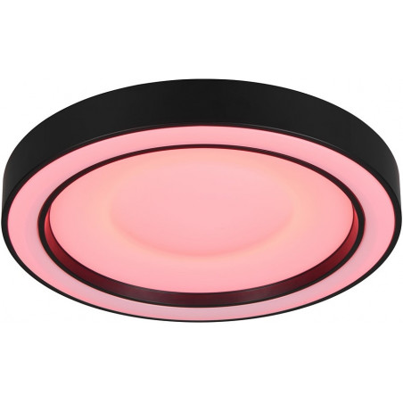 Plafon okrągły z pilotem sterowania Arco LED 40cm czarny mat Reality