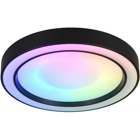Plafon okrągły z pilotem sterowania Arco LED 40cm czarny mat Reality