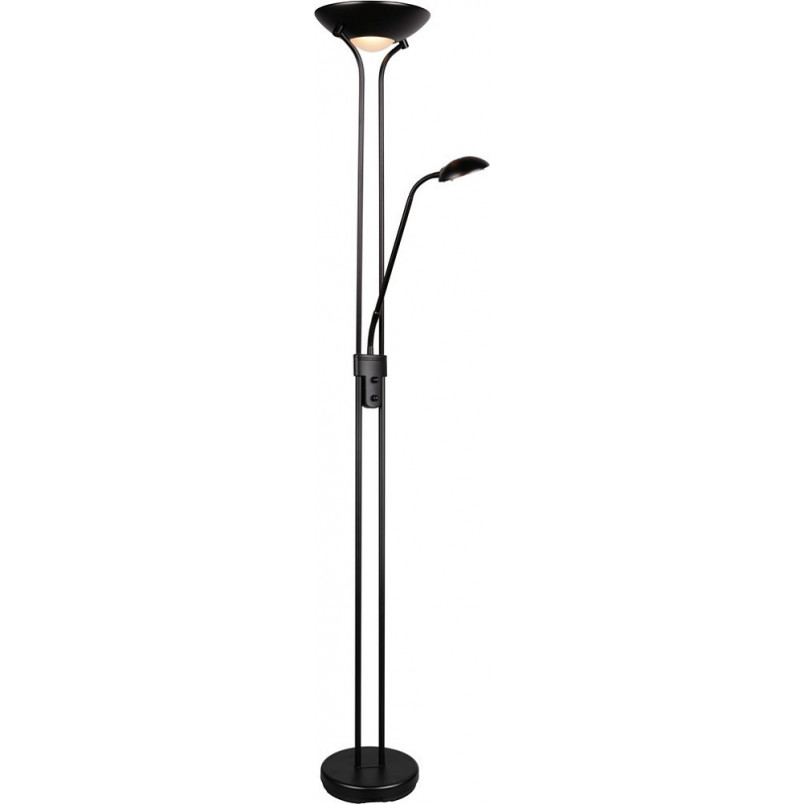 Lampa podłogowa z lampka do czytania Spock LED czarny mat Reality