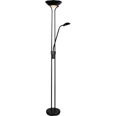 Lampa podłogowa z lampka do czytania Spock LED czarny mat Reality
