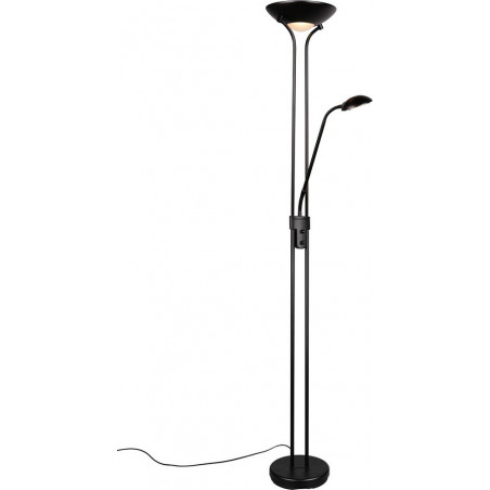 Lampa podłogowa z lampka do czytania Spock LED czarny mat Reality