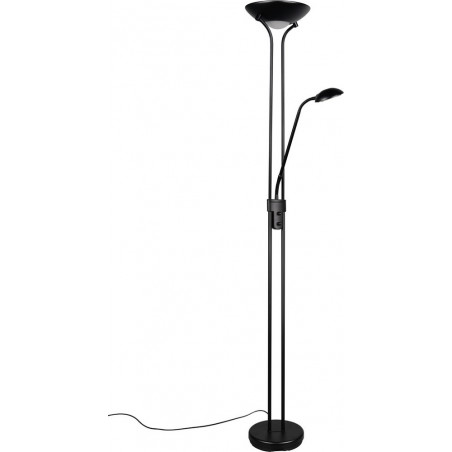 Lampa podłogowa z lampka do czytania Spock LED czarny mat Reality