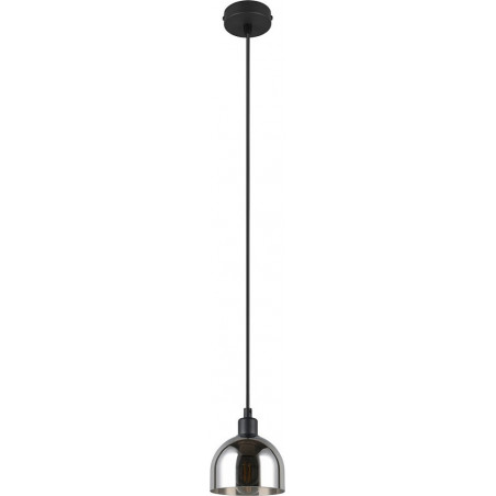 Lampa wisząca szklana Molly 12cm chrom / czarny mat Reality