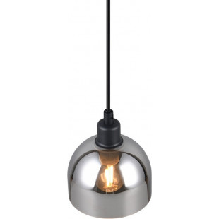 Lampa wisząca szklana Molly 12cm chrom / czarny mat Reality