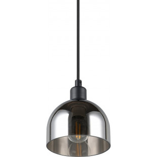 Lampa wisząca szklana Molly 12cm chrom / czarny mat Reality