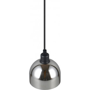 Lampa wisząca szklana Molly 12cm chrom / czarny mat Reality