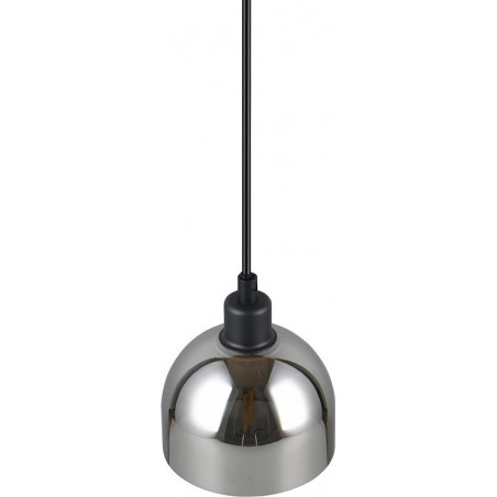 Lampa wisząca szklana Molly 12cm chrom / czarny mat Reality