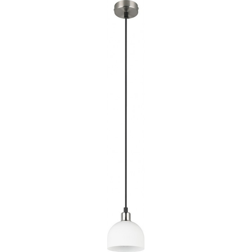 Lampa wisząca szklana Molly 12cm biały / nikiel mat Reality