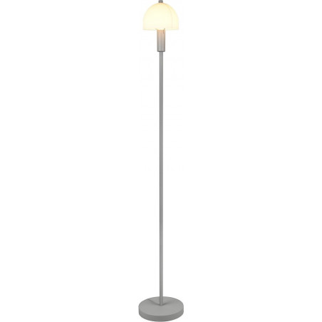 Lampa podłogowa szklany klosz retro Glenn 120cm opal / ciemny szary Reality