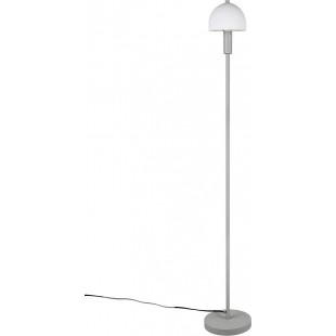Lampa podłogowa szklany klosz retro Glenn 120cm opal / ciemny szary Reality