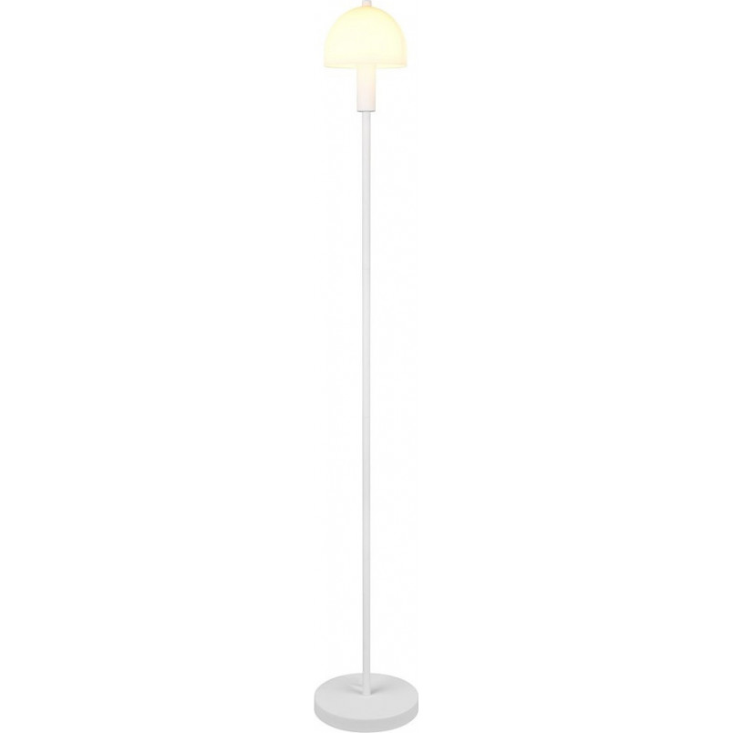 Lampa podłogowa szklany klosz retro Glenn 120cm opal / biały mat Reality