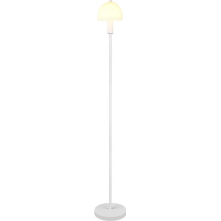 Lampa podłogowa szklany klosz retro Glenn 120cm opal / biały mat Reality