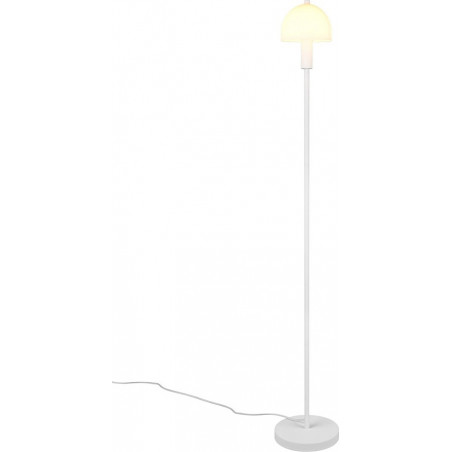 Lampa podłogowa szklany klosz retro Glenn 120cm opal / biały mat Reality