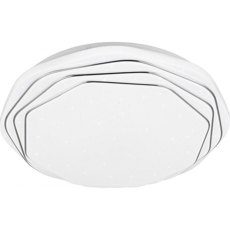 Plafon nowoczesny ze ściemniaczem i dekoracyjnym efektem Dizzy LED 38cm biały Reality