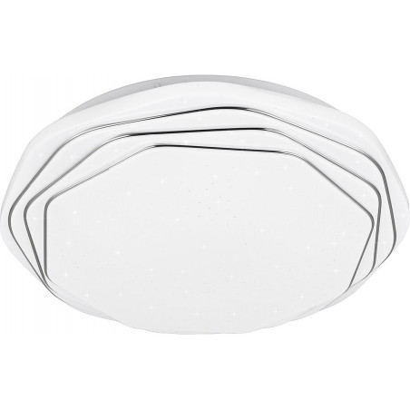 Plafon nowoczesny ze ściemniaczem i dekoracyjnym efektem Dizzy LED 38cm biały Reality