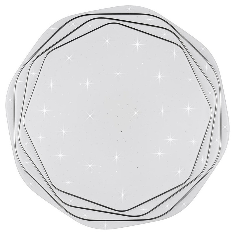 Plafon nowoczesny ze ściemniaczem i dekoracyjnym efektem Dizzy LED 38cm biały Reality