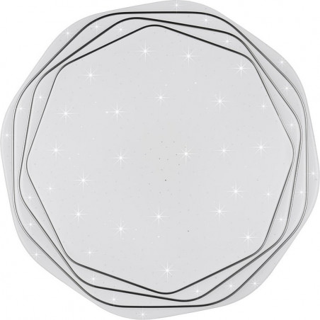 Plafon nowoczesny ze ściemniaczem i dekoracyjnym efektem Dizzy LED 38cm biały Reality