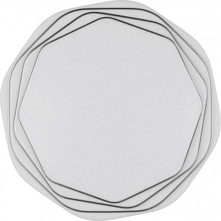 Plafon nowoczesny ze ściemniaczem i dekoracyjnym efektem Dizzy LED 38cm biały Reality