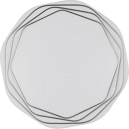 Plafon nowoczesny ze ściemniaczem i dekoracyjnym efektem Dizzy LED 38cm biały Reality