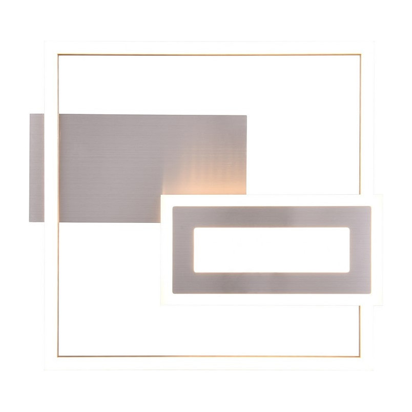 Plafon kwadratowy nowoczesny Spiro LED 3000K 33x30cm nikiel Reality