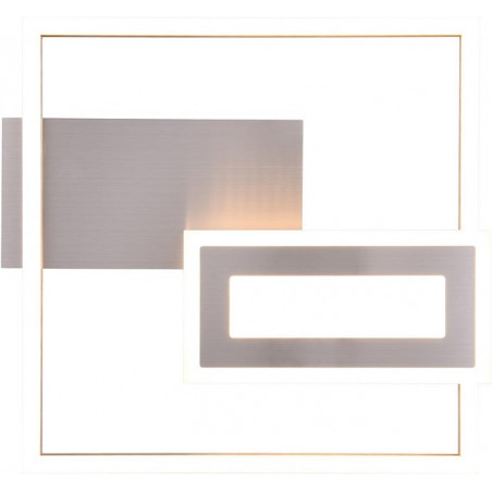Plafon kwadratowy nowoczesny Spiro LED 3000K 33x30cm nikiel Reality