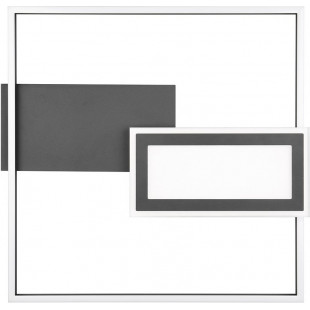 Plafon kwadratowy z pilotem Spiro LED 53x50cm czarny mat Reality