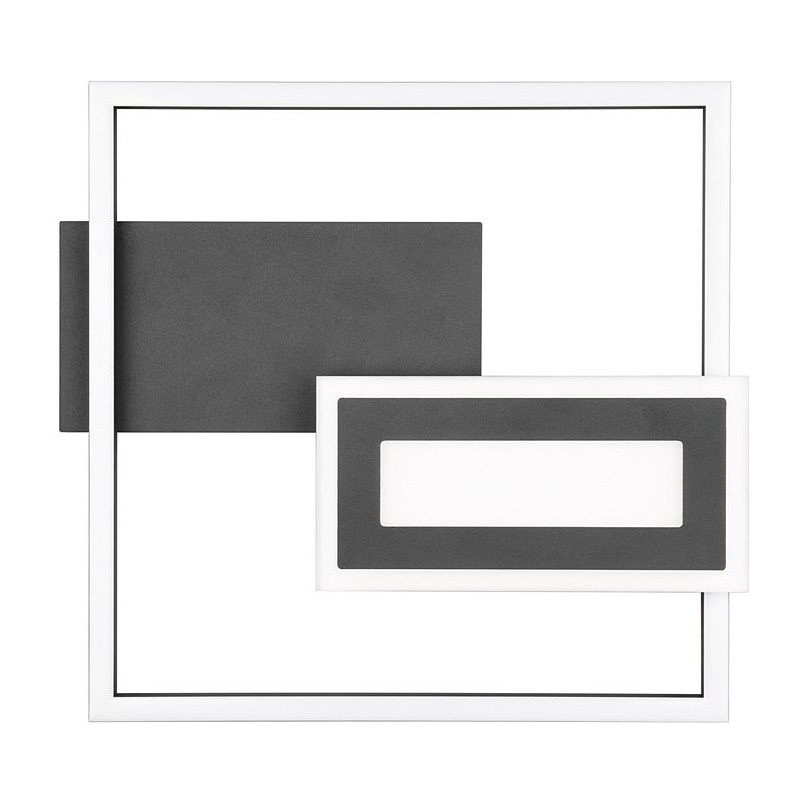 Plafon kwadratowy nowoczesny Spiro LED 3000K 33x30cm czarny mat Reality