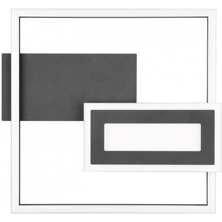 Plafon kwadratowy nowoczesny Spiro LED 3000K 33x30cm czarny mat Reality