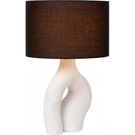 Lampa stołowa japadni z abażurem Forma czarno-biała Lucide
