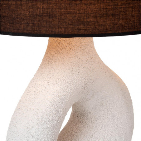 Lampa stołowa japadni z abażurem Forma czarno-biała Lucide