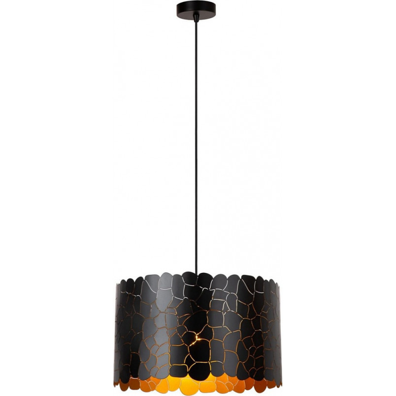 Lampa wisząca dekoracyjna Almelo 40cm czarny / matowe złoto / mosiądz Lucide