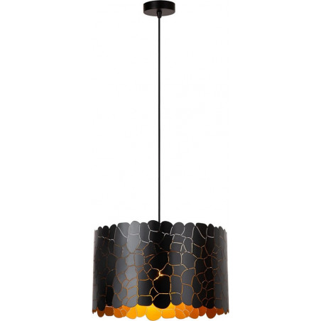 Lampa wisząca dekoracyjna Almelo 40cm czarny / matowe złoto / mosiądz Lucide