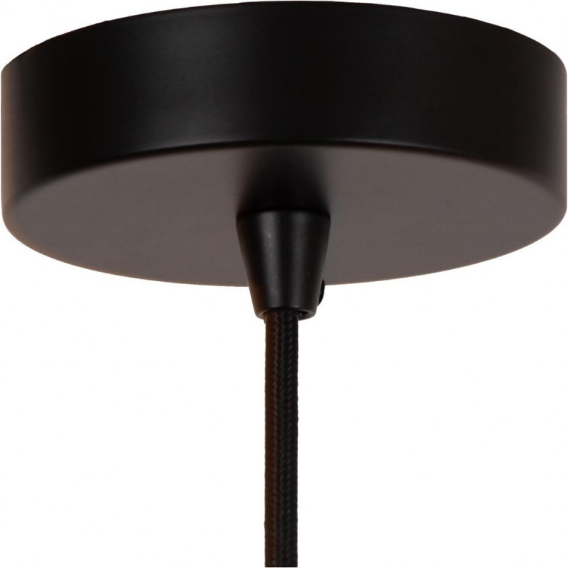 Lampa wisząca dekoracyjna Almelo 40cm czarny / matowe złoto / mosiądz Lucide