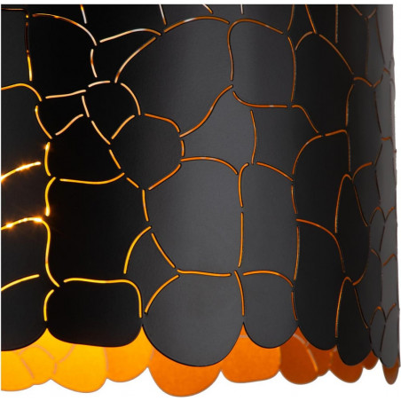 Lampa wisząca dekoracyjna Almelo 40cm czarny / matowe złoto / mosiądz Lucide