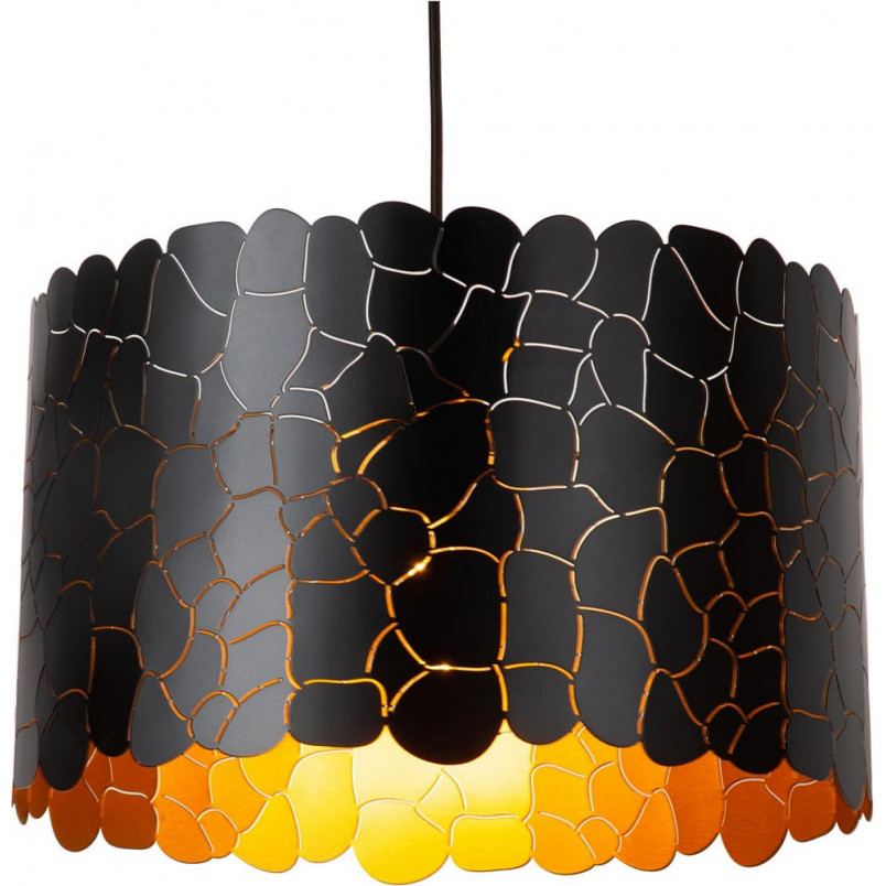 Lampa wisząca dekoracyjna Almelo 40cm czarny / matowe złoto / mosiądz Lucide