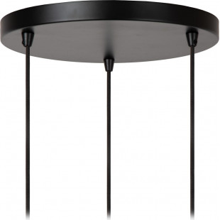 Lampa wisząca dekoracyjna potrójna Almelo III 45cm czarny / matowe złoto / mosiądz Lucide