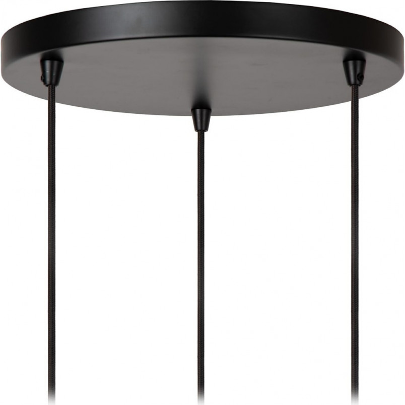 Lampa wisząca dekoracyjna potrójna Almelo III 45cm czarny / matowe złoto / mosiądz Lucide