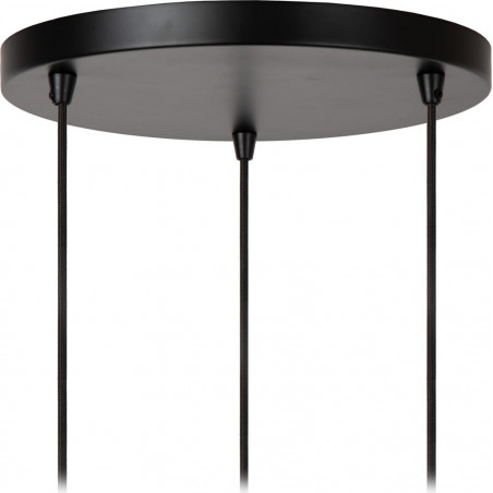 Lampa wisząca dekoracyjna potrójna Almelo III 45cm czarny / matowe złoto / mosiądz Lucide
