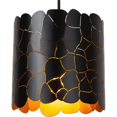 Lampa wisząca dekoracyjna potrójna Almelo III 45cm czarny / matowe złoto / mosiądz Lucide