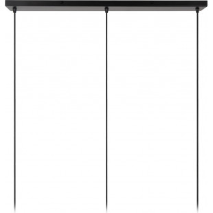 Lampa wisząca dekoracyjna na listwie Almelo III 92cm czarny / matowe złoto / mosiądz Lucide