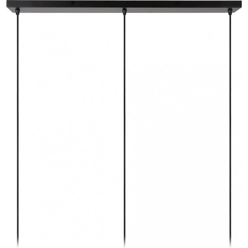 Lampa wisząca dekoracyjna na listwie Almelo III 92cm czarny / matowe złoto / mosiądz Lucide