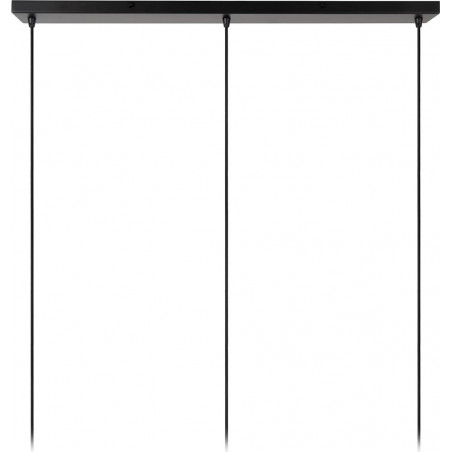 Lampa wisząca dekoracyjna na listwie Almelo III 92cm czarny / matowe złoto / mosiądz Lucide