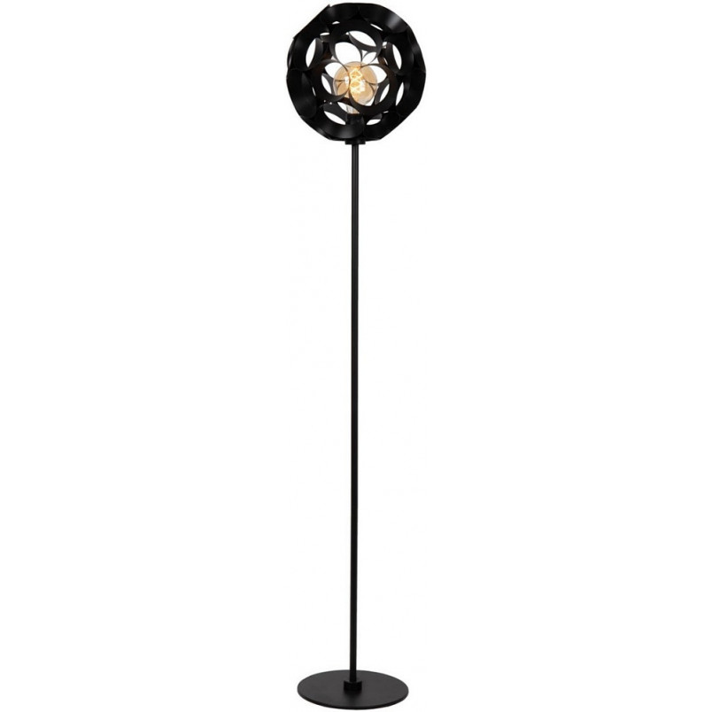 Lampa podłogowa kula modern Hannelore 30cm H150cm czarna Lucide