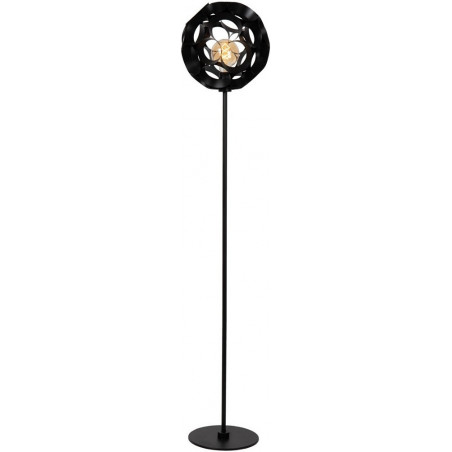 Lampa podłogowa kula modern Hannelore 30cm H150cm czarna Lucide
