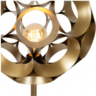 Lampa podłogowa kula modern Hannelore 30cm H150cm matowe złoto / mosiądz Lucide
