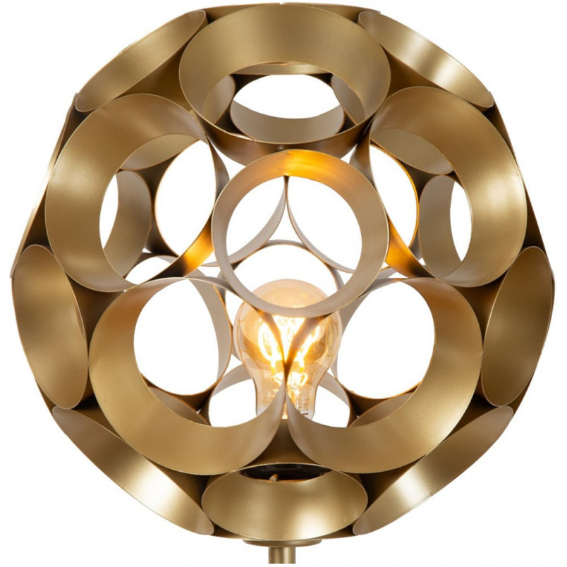 Lampa podłogowa kula modern Hannelore 30cm H150cm matowe złoto / mosiądz Lucide