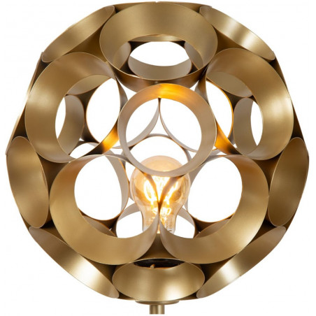 Lampa podłogowa kula modern Hannelore 30cm H150cm matowe złoto / mosiądz Lucide